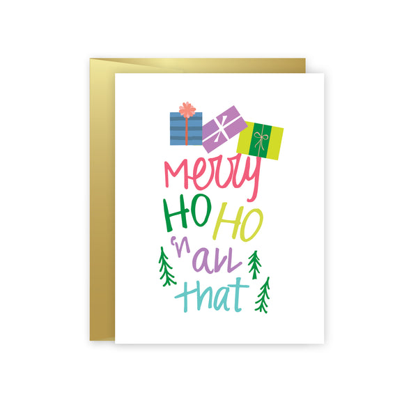 merry ho ho greeting cards (box of 10)