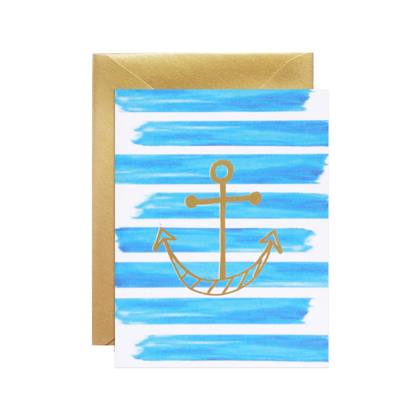 striped anchor notecards