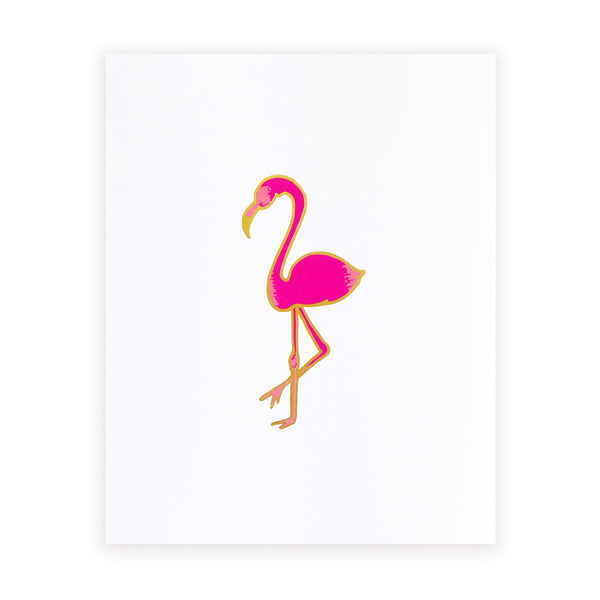fab flamingo art print