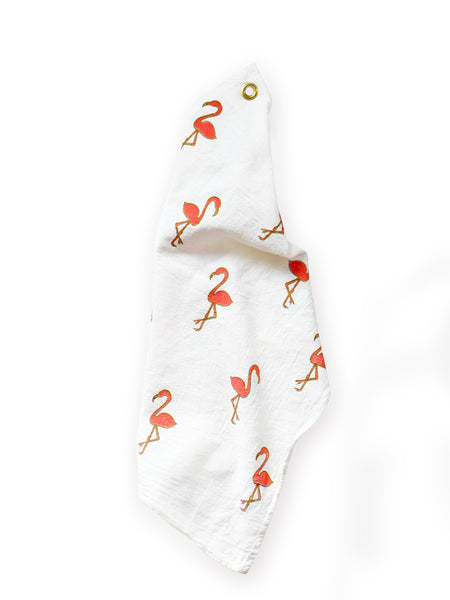 fab flamingo tea towel CLEARANCE